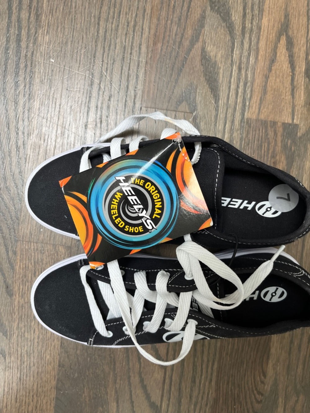Heelys Black and White Canvas Lace-Up Sneakers - Picture 3 of 5